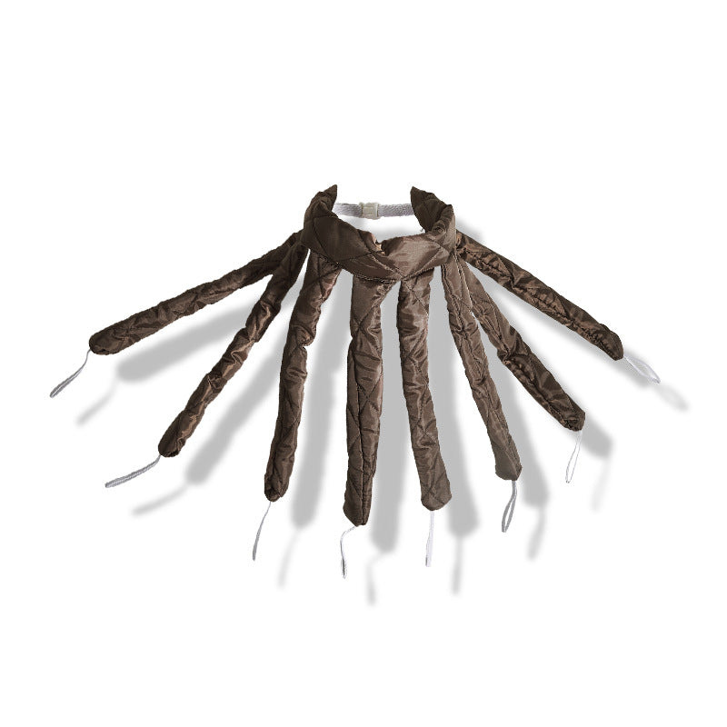 Brown short-hair heatless curler