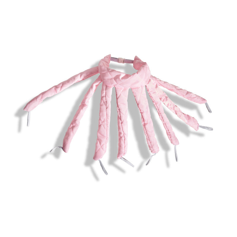 Pink short-hair heatless curler