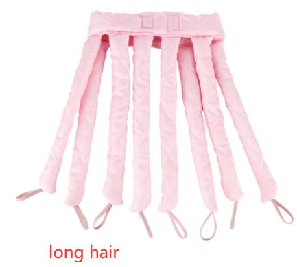 Pink long-hair heatless curler