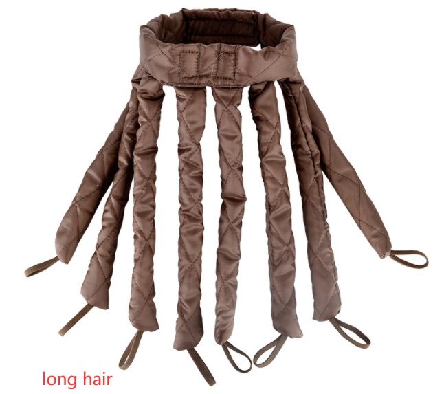 Brown long-hair heatless curler