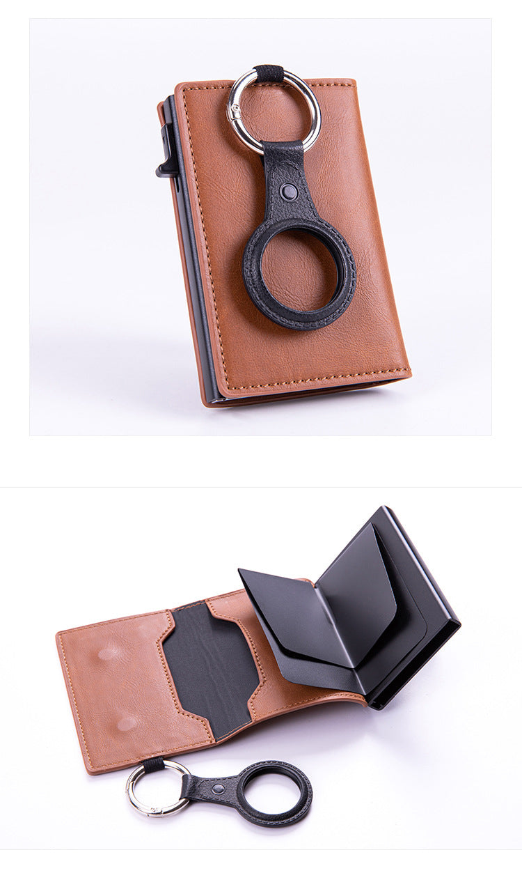 Beige tracker card holder