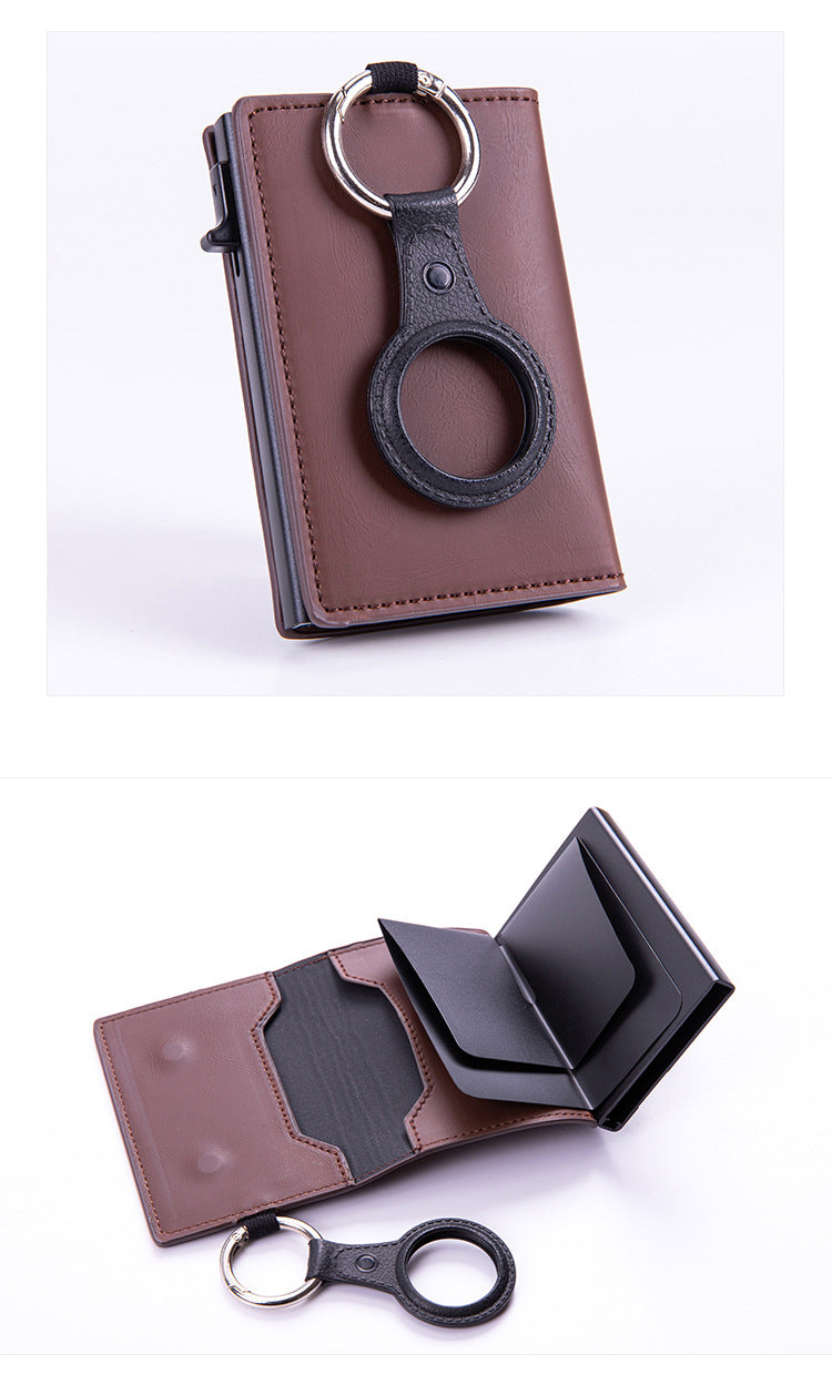 Brown tracker card holder