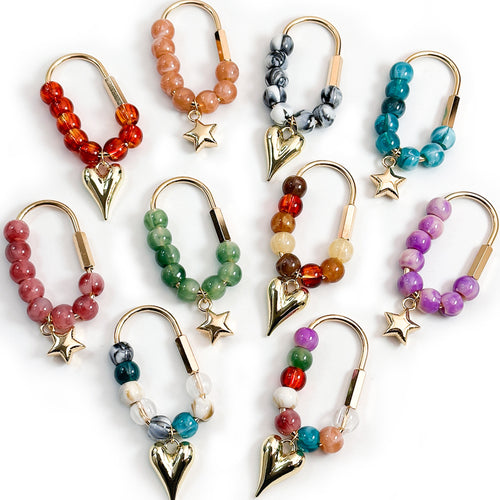 Beaded bag charm detail