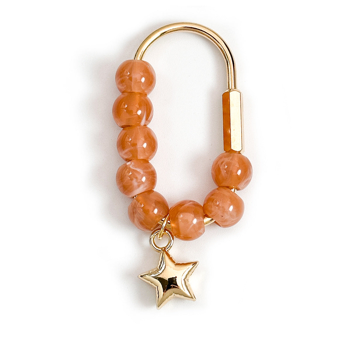 Beaded heart and star charm