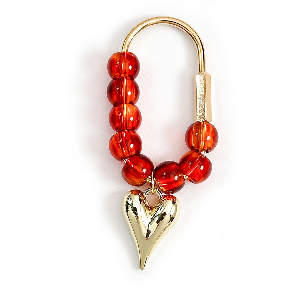 Colourful beaded bag charm