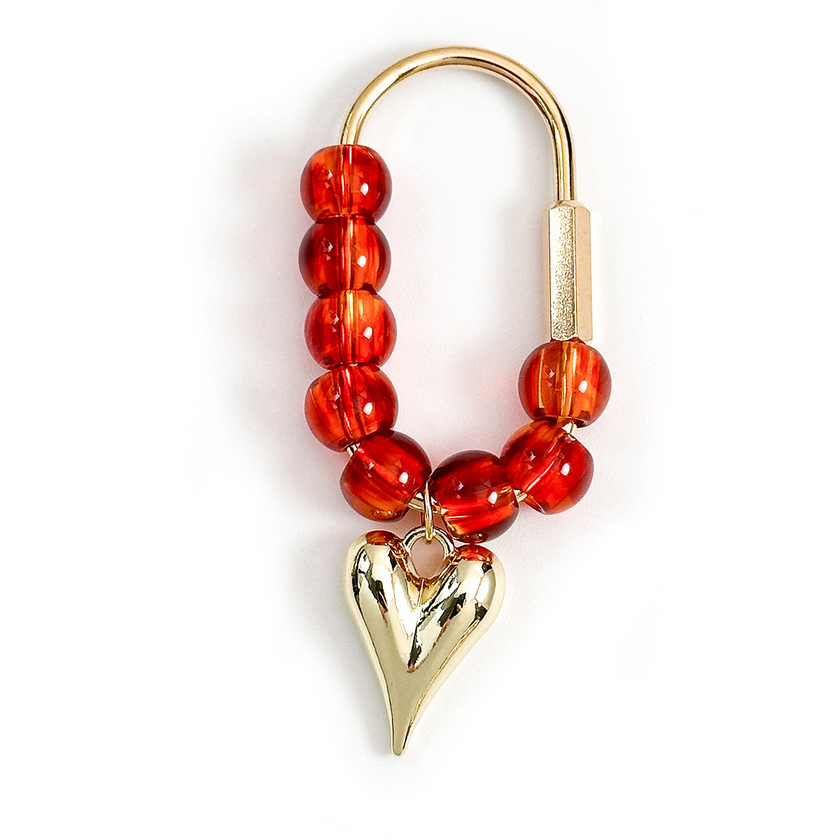 Colourful beaded bag charm