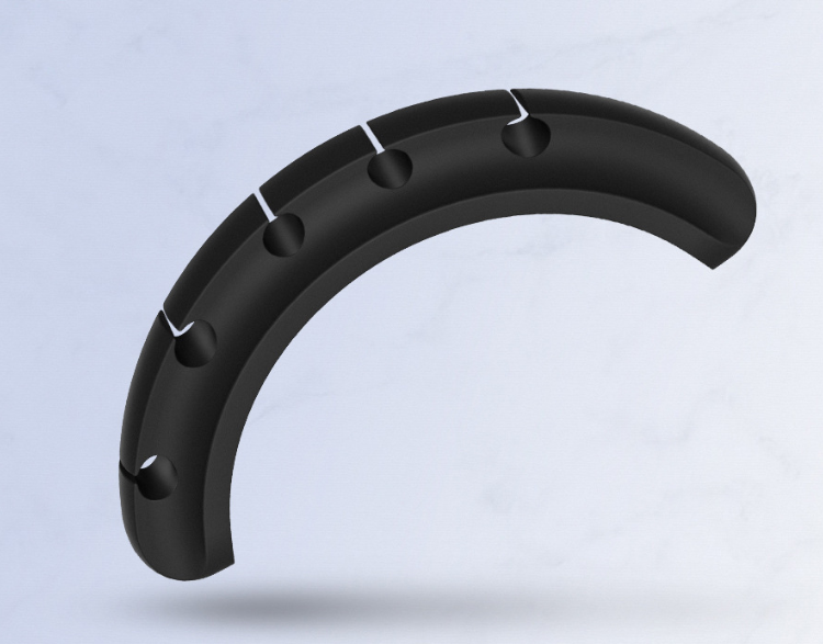 Seven-slot cable management clip