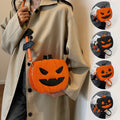 DYVIRA pumpkin and bat crossbody bag