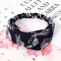 DYVIRA Retro Print Cross Headband
